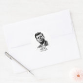 JFK - John F. Kennedy Ronde Sticker (Envelop)