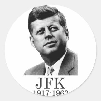 JFK - John F. Kennedy Ronde Sticker