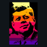 JFK John F. Kennedy Rood Geel Violet Pop Art Poster<br><div class="desc">Voormalig Amerikaans President John F. Kennedy Rood,  Geel,  Roze,  Sinaasappel,  Zwart & Violet Pop Art Digitaal Afbeelding - Amerikaanse geschiedenis en politiek Posters Prints</div>