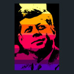 JFK John F. Kennedy Rood Geel Violet Pop Art Poster<br><div class="desc">Voormalig Amerikaans President John F. Kennedy Rood, Geel, Roze, Sinaasappel, Zwart & Violet Pop Art Digitaal Afbeelding - Amerikaanse geschiedenis en politiek Posters Prints</div>