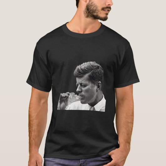 JFK John F Kennedy Sigaar Roken Roker T-shirt (Voorkant)