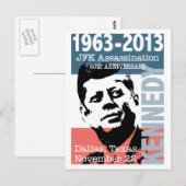 JFK Kennedy Assassination Jubileum 1963 - 2013 Briefkaart (Voorkant / Achterkant)