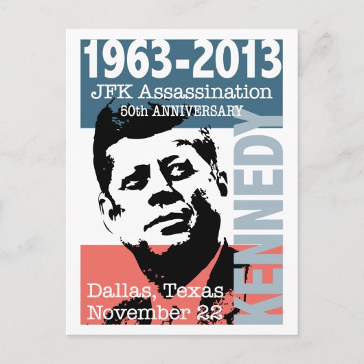 JFK Kennedy Assassination Jubileum 1963 - 2013 Briefkaart (Voorkant)