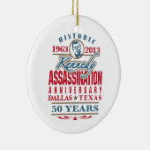 JFK Kennedy Assassination Jubileum 1963 - 2013 Keramisch Ornament (Rechts)