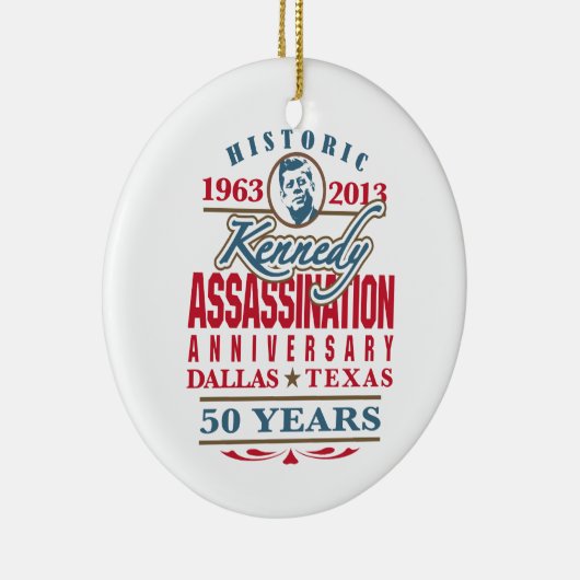 JFK Kennedy Assassination Jubileum 1963 - 2013 Keramisch Ornament (Rechts)