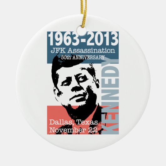 JFK Kennedy Assassination Jubileum 1963 - 2013 Keramisch Ornament (Voorkant)