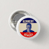 JFK: Kennedy is de Oplossing Ronde Button 3,2 Cm (Voorkant /achterkant)