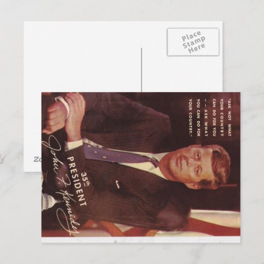 JFK Kennedy president Briefkaart (Voorkant / Achterkant)
