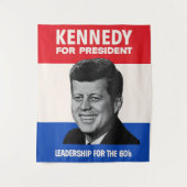  JFK Kennedy voor de campagne President 1960 Wandkleed (Voorkant)