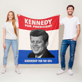  JFK Kennedy voor President 1960 Campaign Fl Fleece Deken