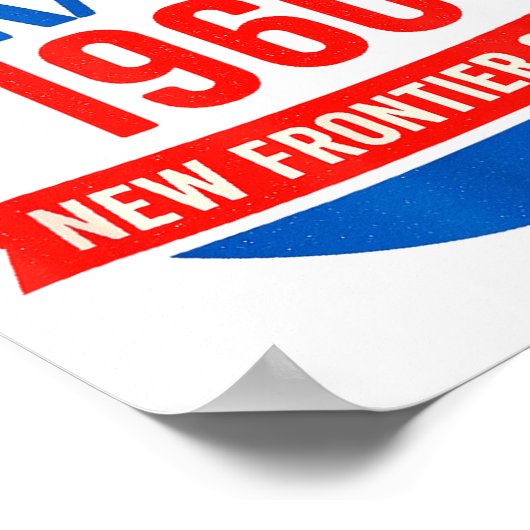 Jfk Lbj 1960 New Frontier John F Kennedy Campaign Poster (Hoek)