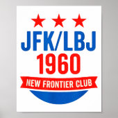Jfk Lbj 1960 New Frontier John F Kennedy Campaign  Poster (Voorkant)