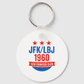 Jfk Lbj 1960 New Frontier John F Kennedy Campaign Sleutelhanger (Voorkant)