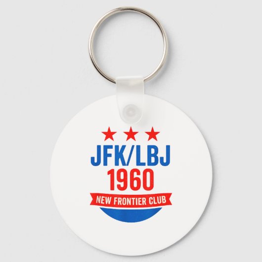 Jfk Lbj 1960 New Frontier John F Kennedy Campaign Sleutelhanger (Voorkant)