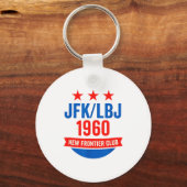 Jfk Lbj 1960 New Frontier John F Kennedy Campaign Sleutelhanger (Voorkant)