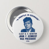 JFK Memorial pin 1956 Ronde Button 7,6 Cm (Voorkant /achterkant)