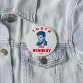 JFK Memorial pin 1958 Ronde Button 7,6 Cm (In situ)