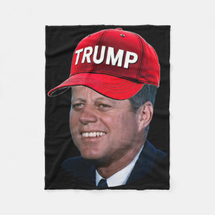 Jfk met Trump-hoed Funny John F Kennedy Meme Gr Fleece Deken