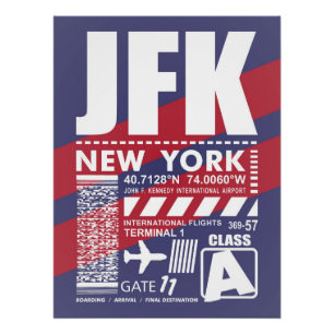 JFK New York luchthaven Perfect Poster