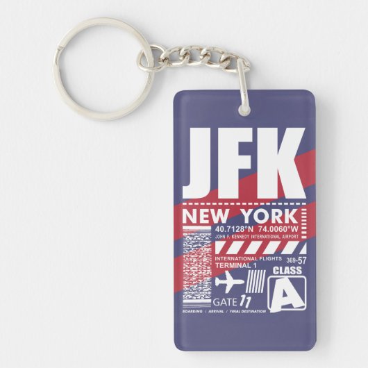 JFK New York luchthaven Sleutelhanger (Voorkant)