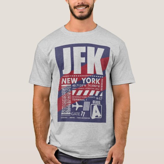 JFK New York luchthaven T-shirt (Voorkant)