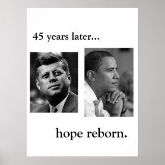 JFK/OBAMA-POSTER - HOPE REBORN POSTER