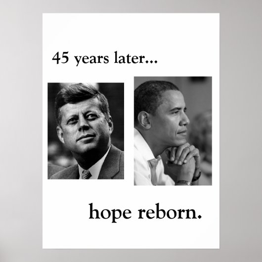 JFK/OBAMA-POSTER - HOPE REBORN POSTER (Voorkant)