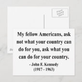 JFK-offerte 3a Briefkaart (Voorkant / Achterkant)