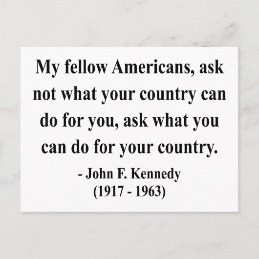 JFK-offerte 3a Briefkaart (Voorkant)