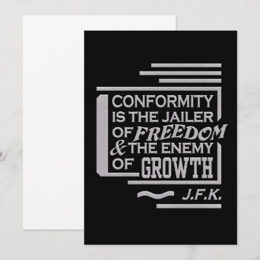 JFK-offerte Kaart (Voorkant / Achterkant)