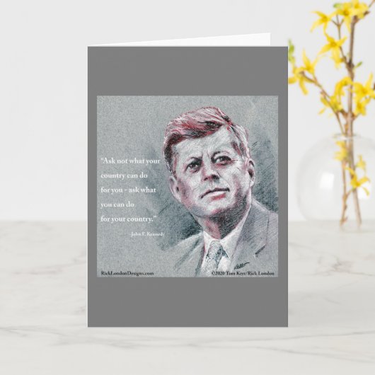 JFK & offerte Kaart (Gele Bloem)