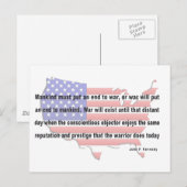 JFK Peace Quote Briefkaart (Voorkant / Achterkant)