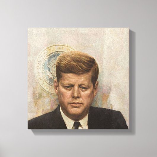 JFK & presidentiële zegel Canvas Afdruk (Voorkant)