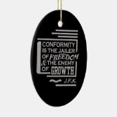 JFK-prijsaanduiding Keramisch Ornament (Rechts)