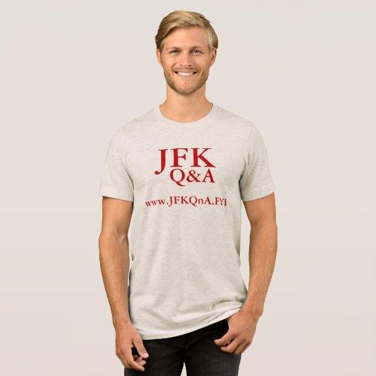JFK Q&A Tri-Blend SHIRT (Voorkant volledig)