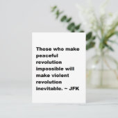 JFK Quote Briefkaart (Staand voorkant)