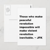 JFK Quote Briefkaart (Voorkant / Achterkant)