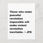 JFK Quote Briefkaart (Voorkant)
