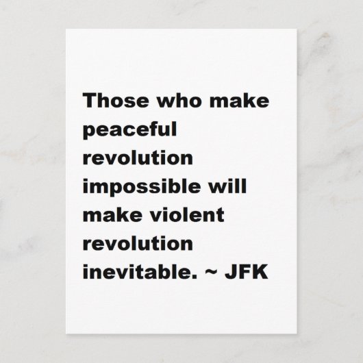 JFK Quote Briefkaart (Voorkant)