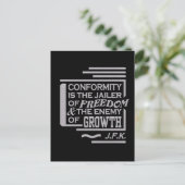 JFK quote briefkaart (Staand voorkant)