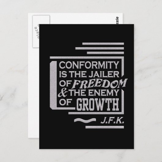 JFK quote briefkaart (Voorkant / Achterkant)