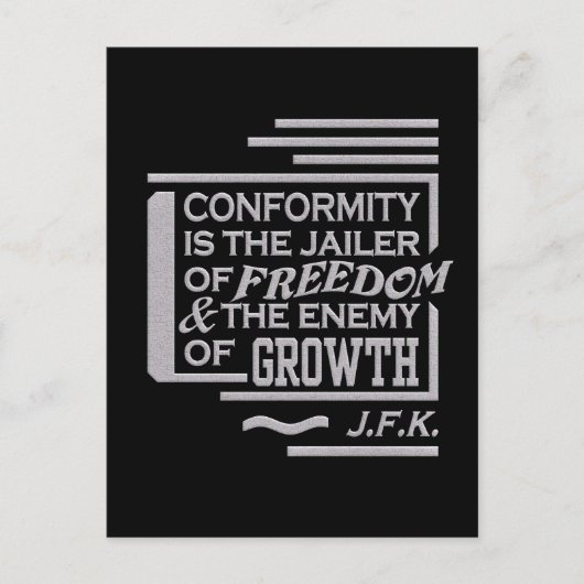 JFK quote briefkaart (Voorkant)