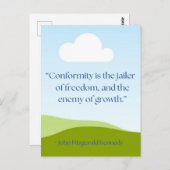 JFK Quote Briefkaart (Voorkant / Achterkant)