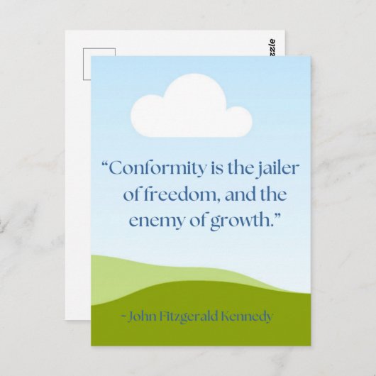 JFK Quote Briefkaart (Voorkant / Achterkant)