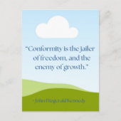 JFK Quote Briefkaart (Voorkant)