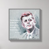JFK & Quote Canvas Afdruk (Voorkant)