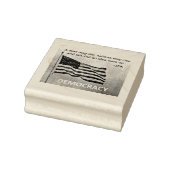 JFK Quote Democracy American Flag Design Rubberstempel (Stempel)
