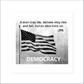 JFK Quote Democracy American Flag Design Rubberstempel