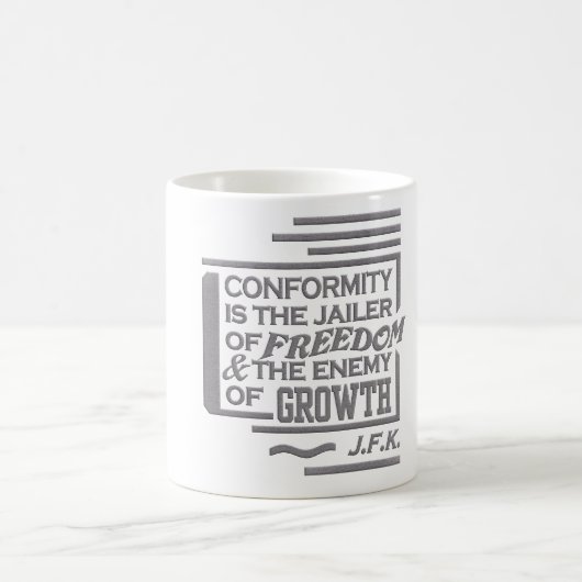 JFK quote mok - kies stijl en kleur (Center)