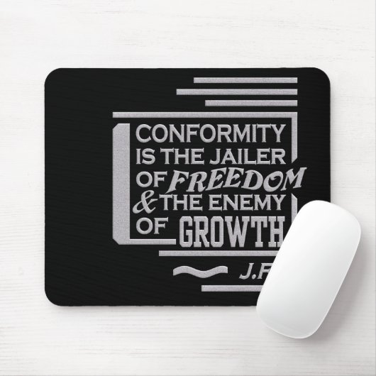 JFK quote mousepad Muismat (Met muis)